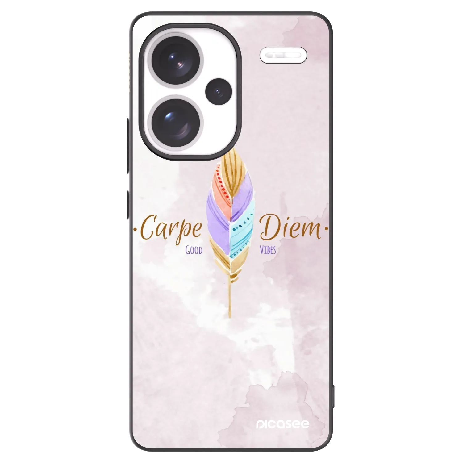 Picasee crna silikonska maskica za Xiaomi Redmi Note 13 Pro+ 5G - Carpe Diem