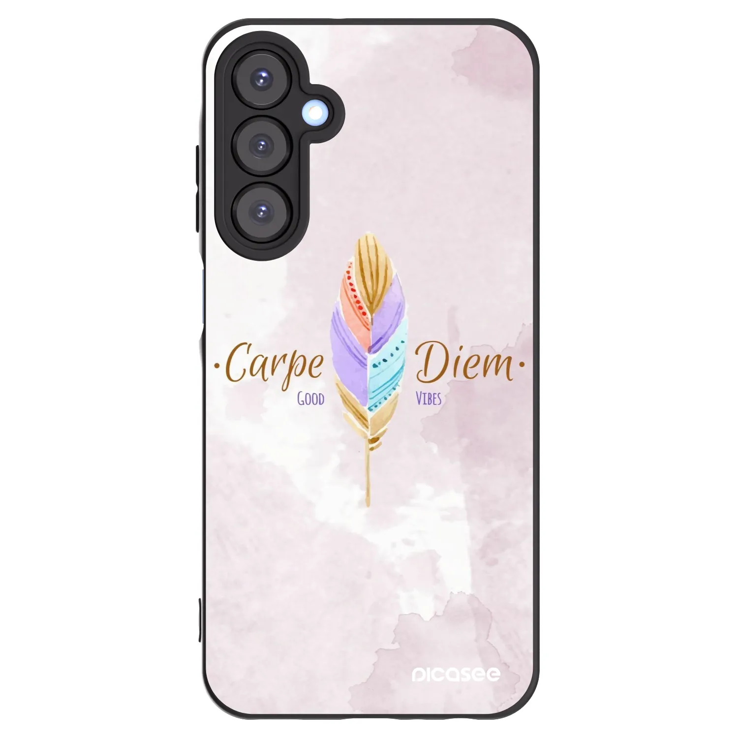 Picasee crna silikonska maskica za Samsung Galaxy A25 A256B 5G - Carpe Diem