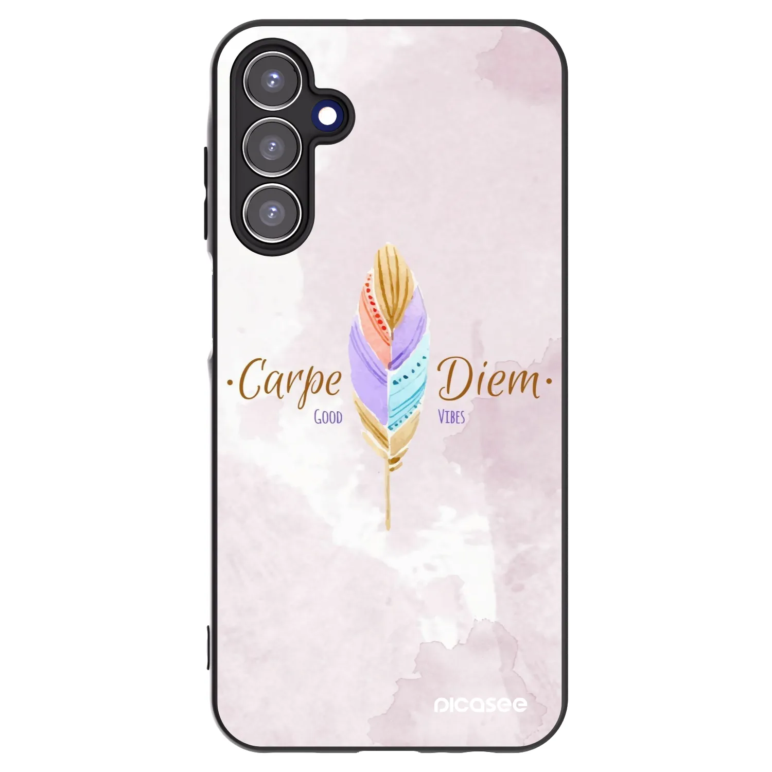 Picasee crna silikonska maskica za Samsung Galaxy A15 A156B 5G - Carpe Diem