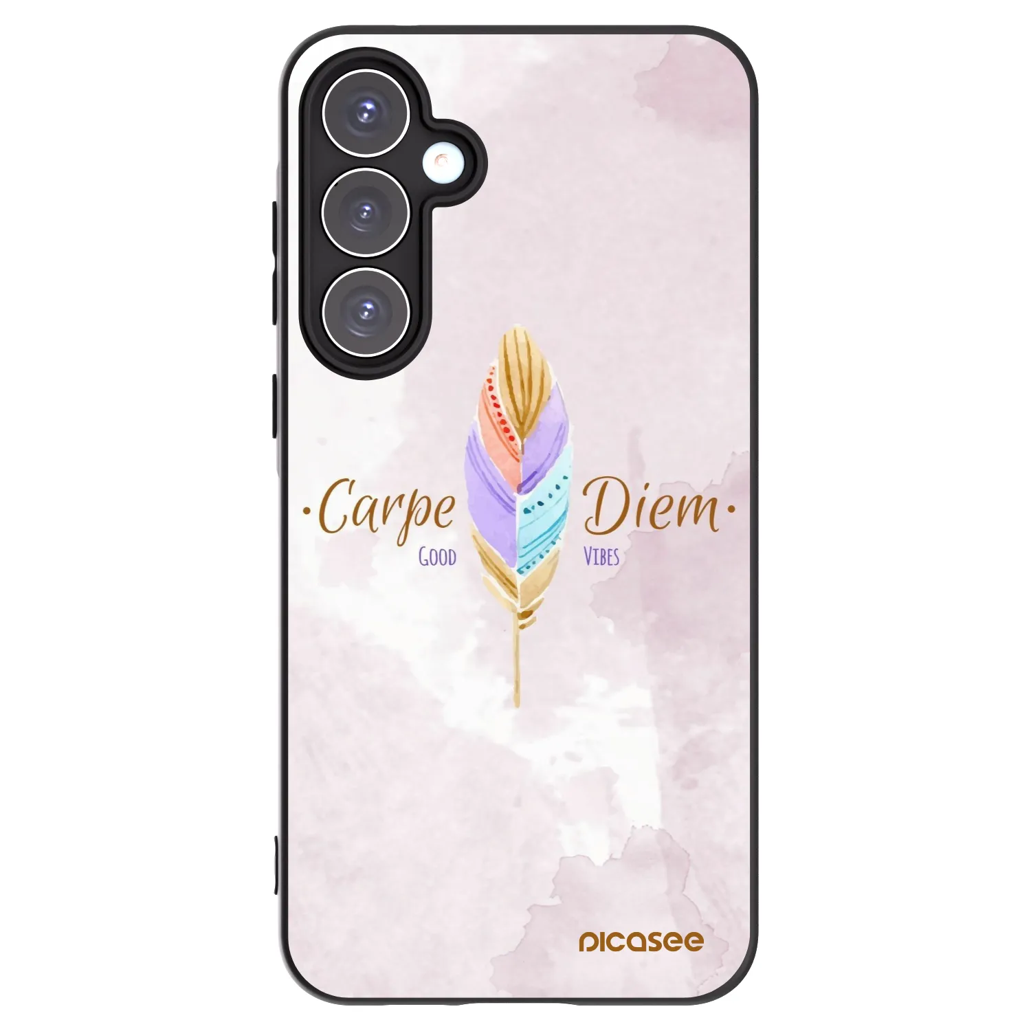 Picasee crna silikonska maskica za Samsung Galaxy A55 5G A556B - Carpe Diem