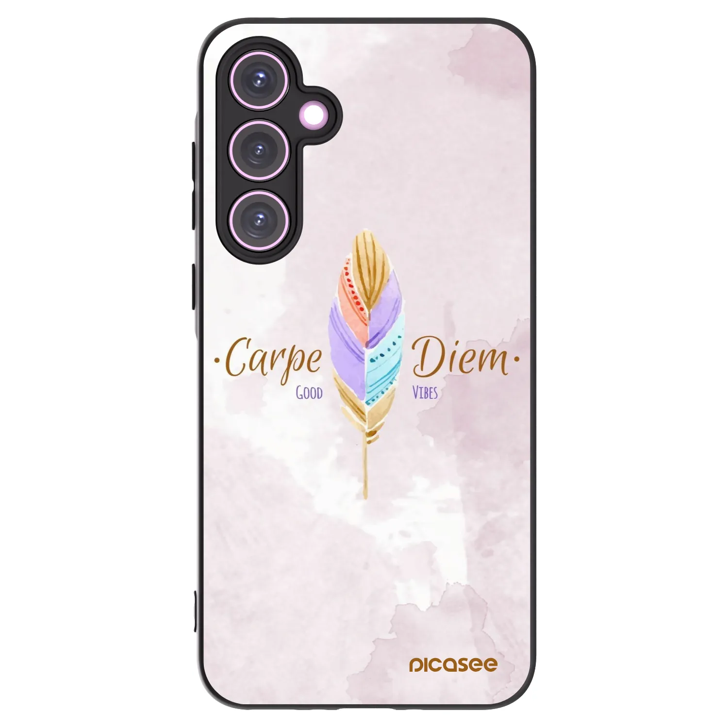 Picasee crna silikonska maskica za Samsung Galaxy A35 5G A356B - Carpe Diem