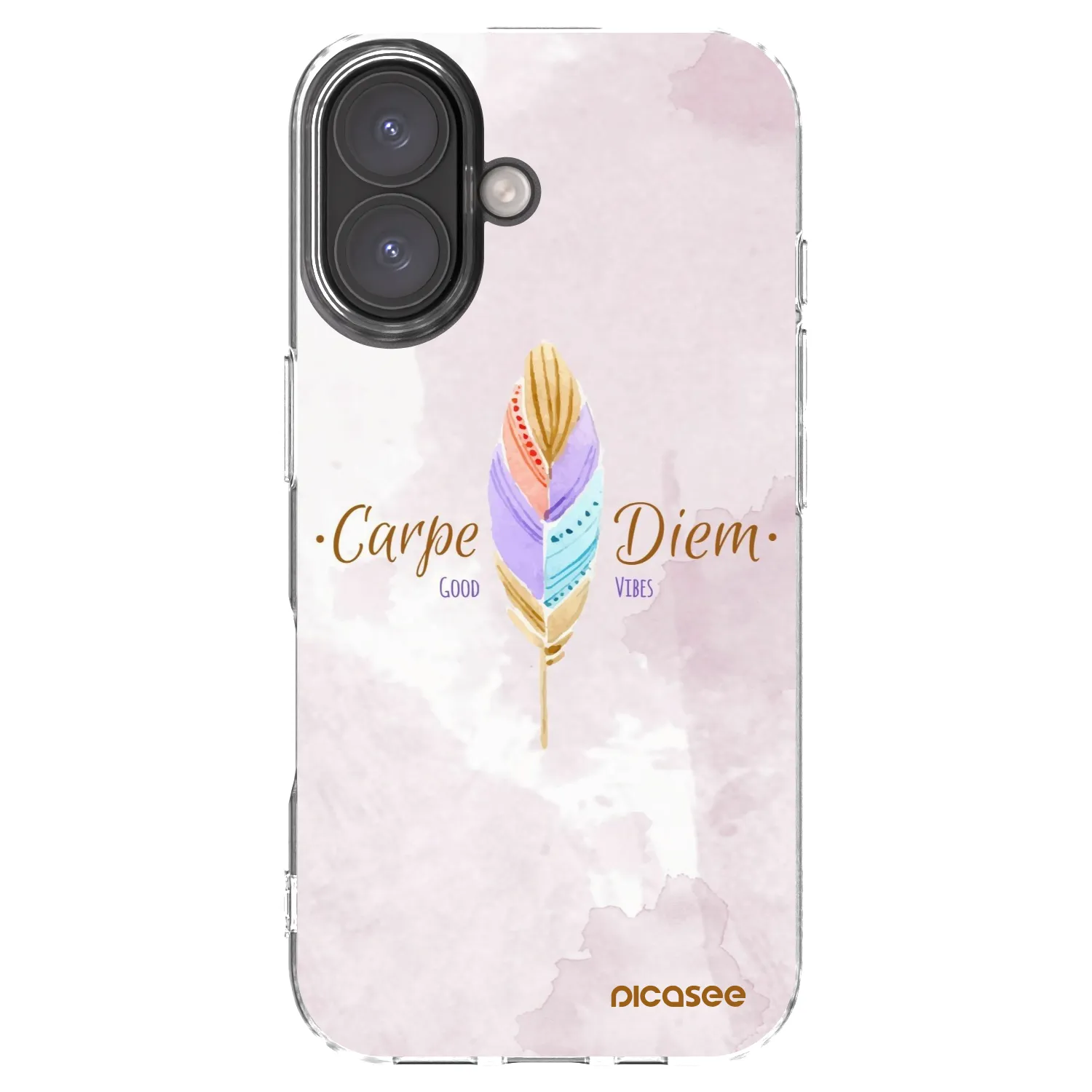 Picasee silikonska prozirna maskica za Apple iPhone 16 - Carpe Diem