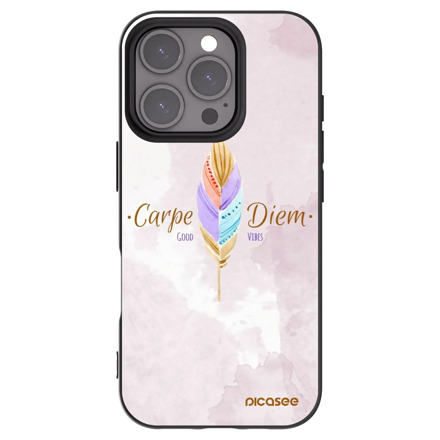 Picasee crna silikonska maskica za Apple iPhone 16 Pro - Carpe Diem
