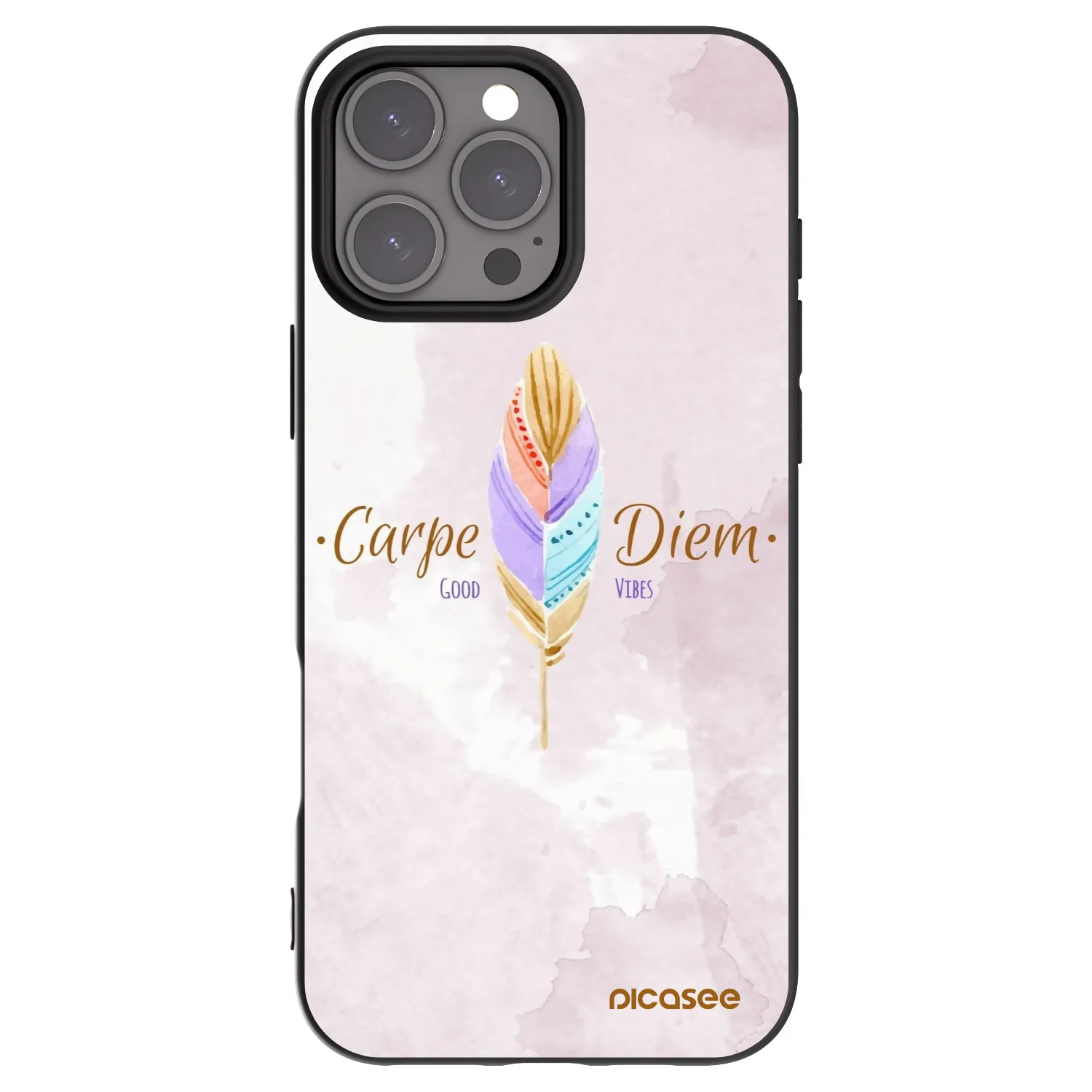 Picasee crna silikonska maskica za Apple iPhone 16 Pro Max - Carpe Diem