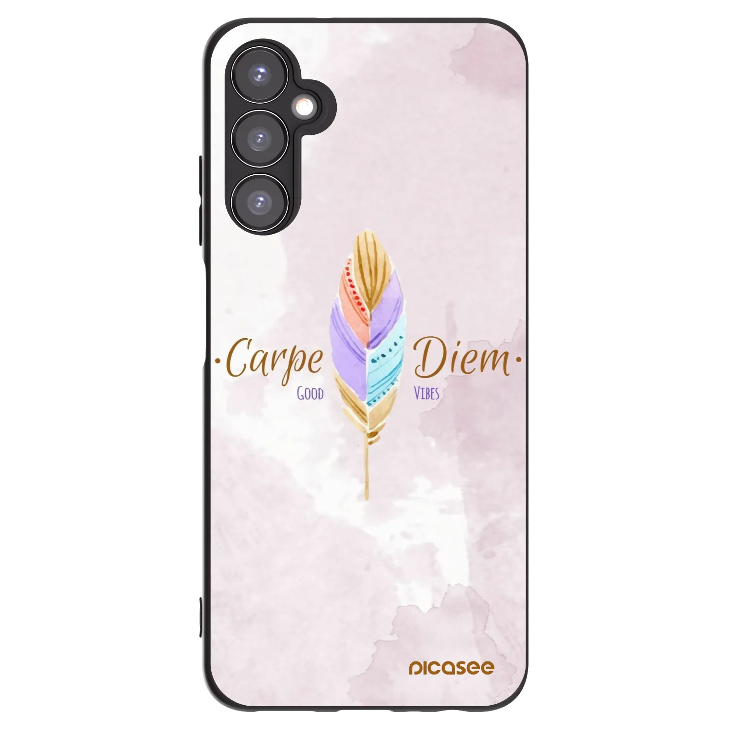 Picasee crna silikonska maskica za Samsung Galaxy A05s A057G - Carpe Diem
