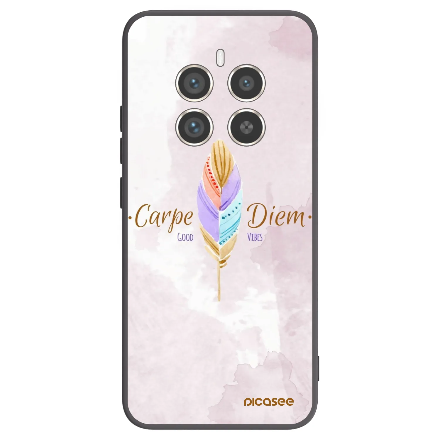 Picasee crna silikonska maskica za Realme 12 Pro 5G - Carpe Diem