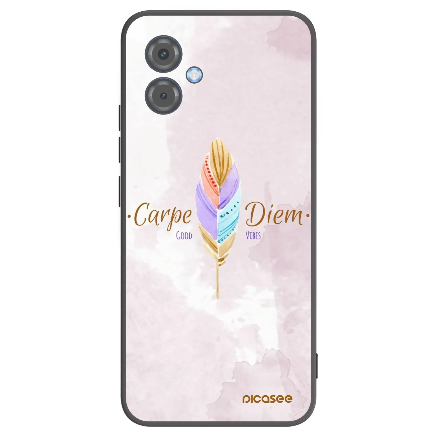 Picasee crna silikonska maskica za Motorola Moto G14 - Carpe Diem