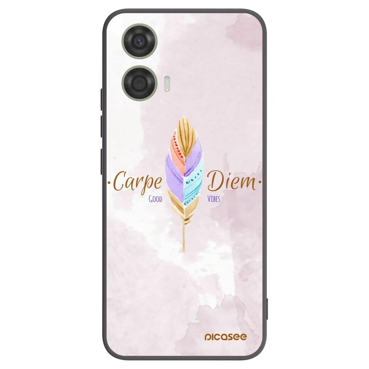Picasee crna silikonska maskica za Motorola Moto G24 - Carpe Diem