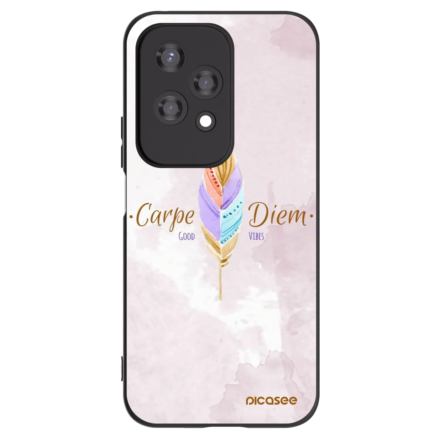 Picasee crna silikonska maskica za Honor 200 Lite - Carpe Diem