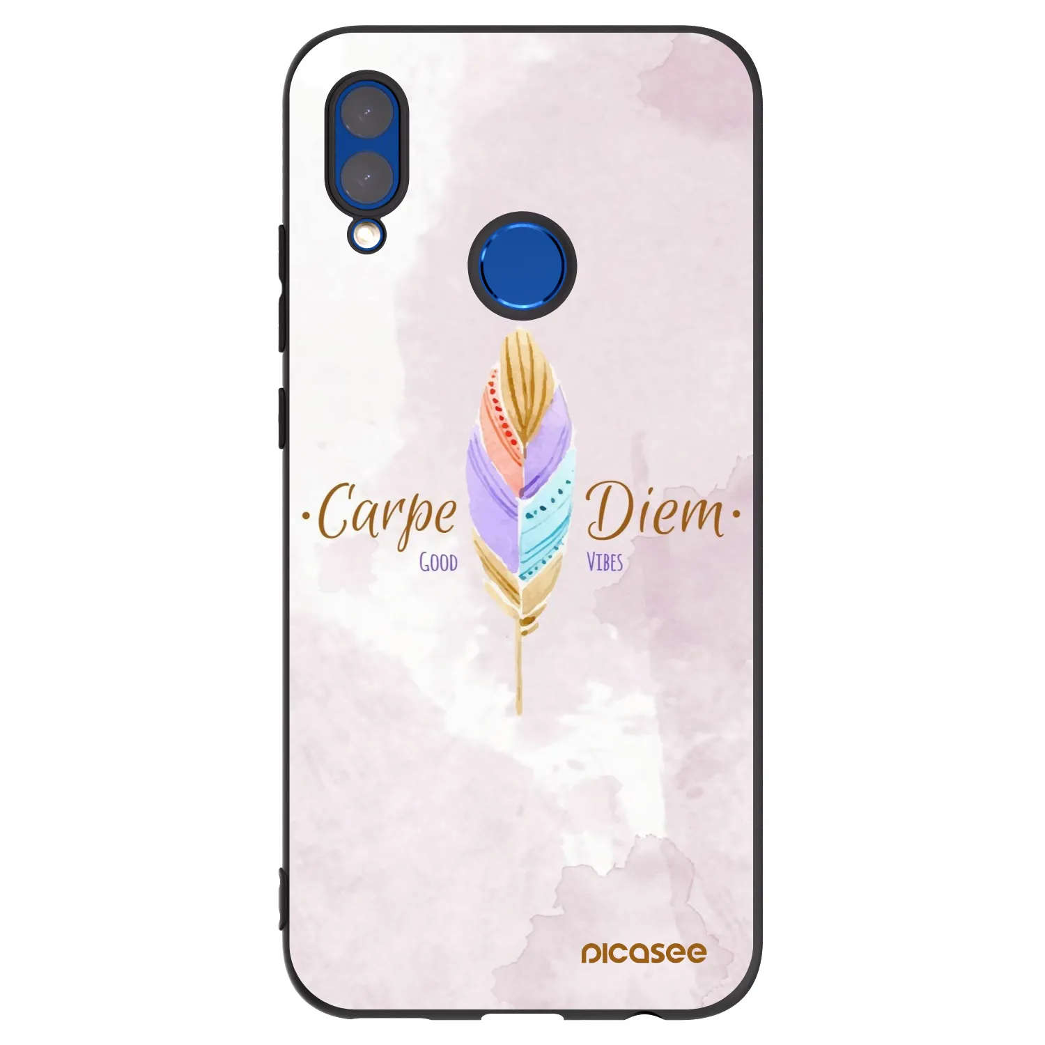 Picasee crna silikonska maskica za Huawei P Smart 2019 - Carpe Diem
