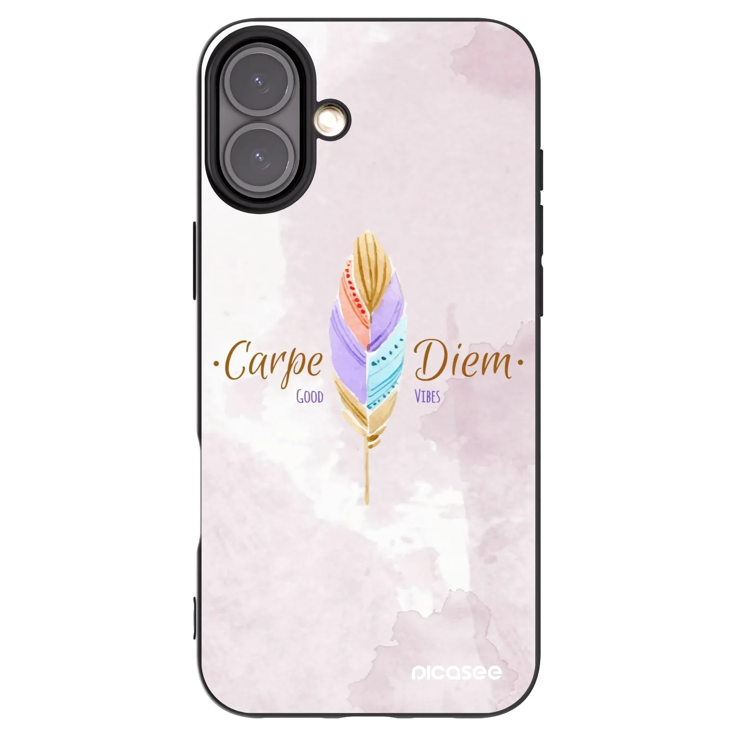 Picasee crna silikonska maskica za Apple iPhone 16 Plus - Carpe Diem