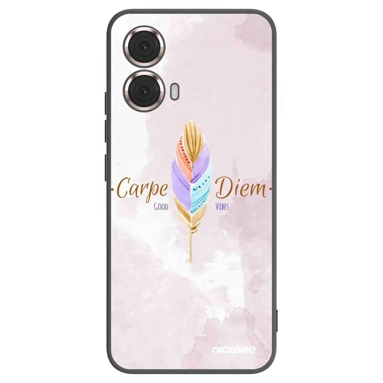 Picasee crna silikonska maskica za Motorola Moto G85 - Carpe Diem