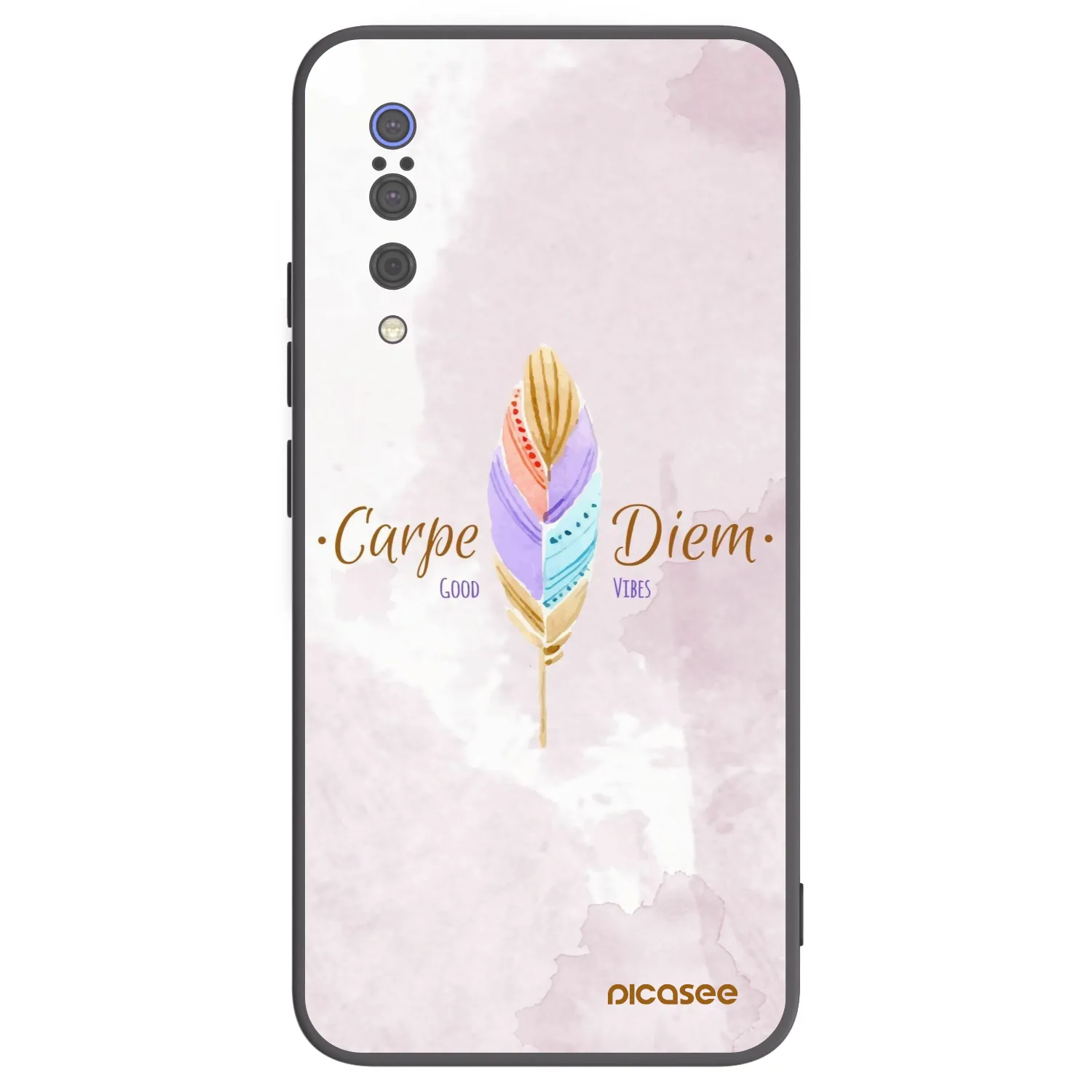 Picasee crna silikonska maskica za Xiaomi Mi 9 - Carpe Diem