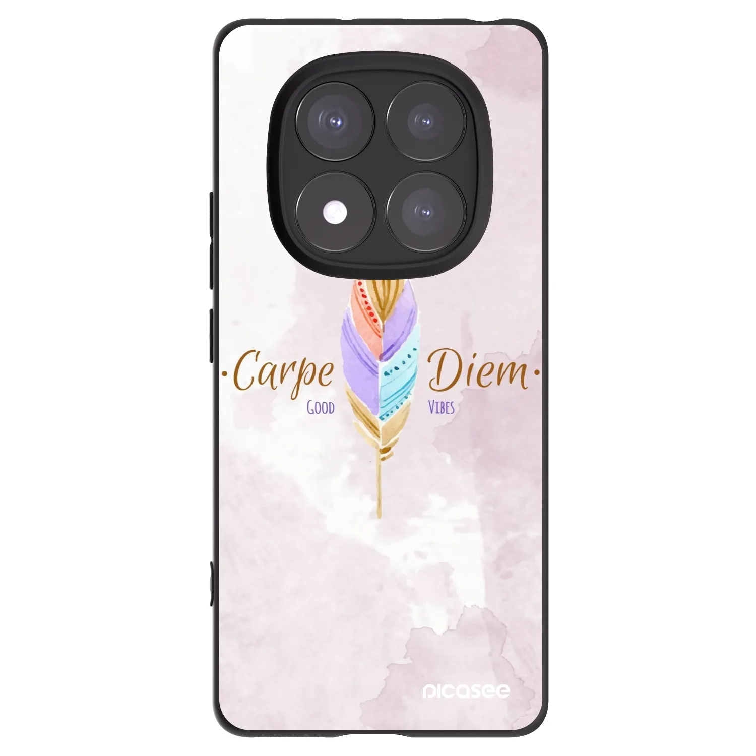 Picasee crna silikonska maskica za Xiaomi Redmi Note 14 Pro+ 5G - Carpe Diem