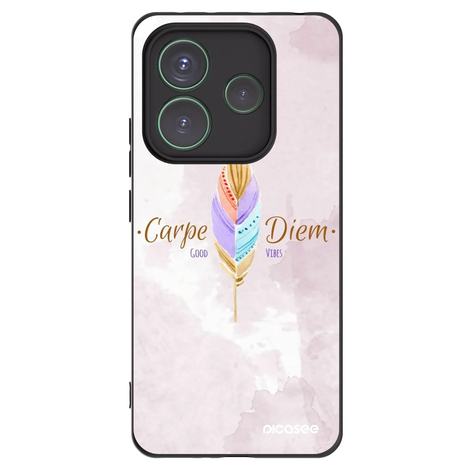 Picasee crna silikonska maskica za Xiaomi Redmi Note 14 5G - Carpe Diem
