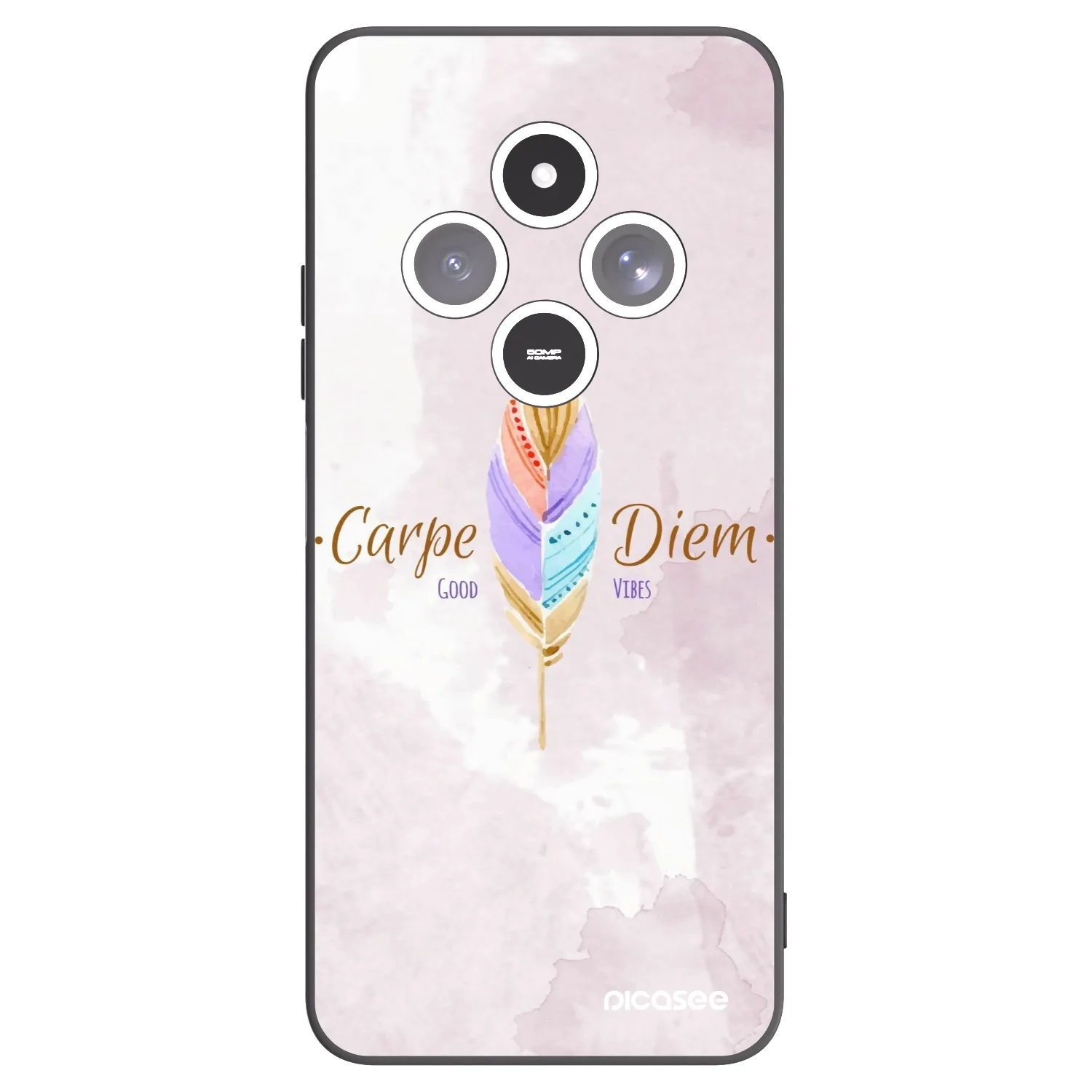 Picasee crna silikonska maskica za Xiaomi Redmi 14C - Carpe Diem