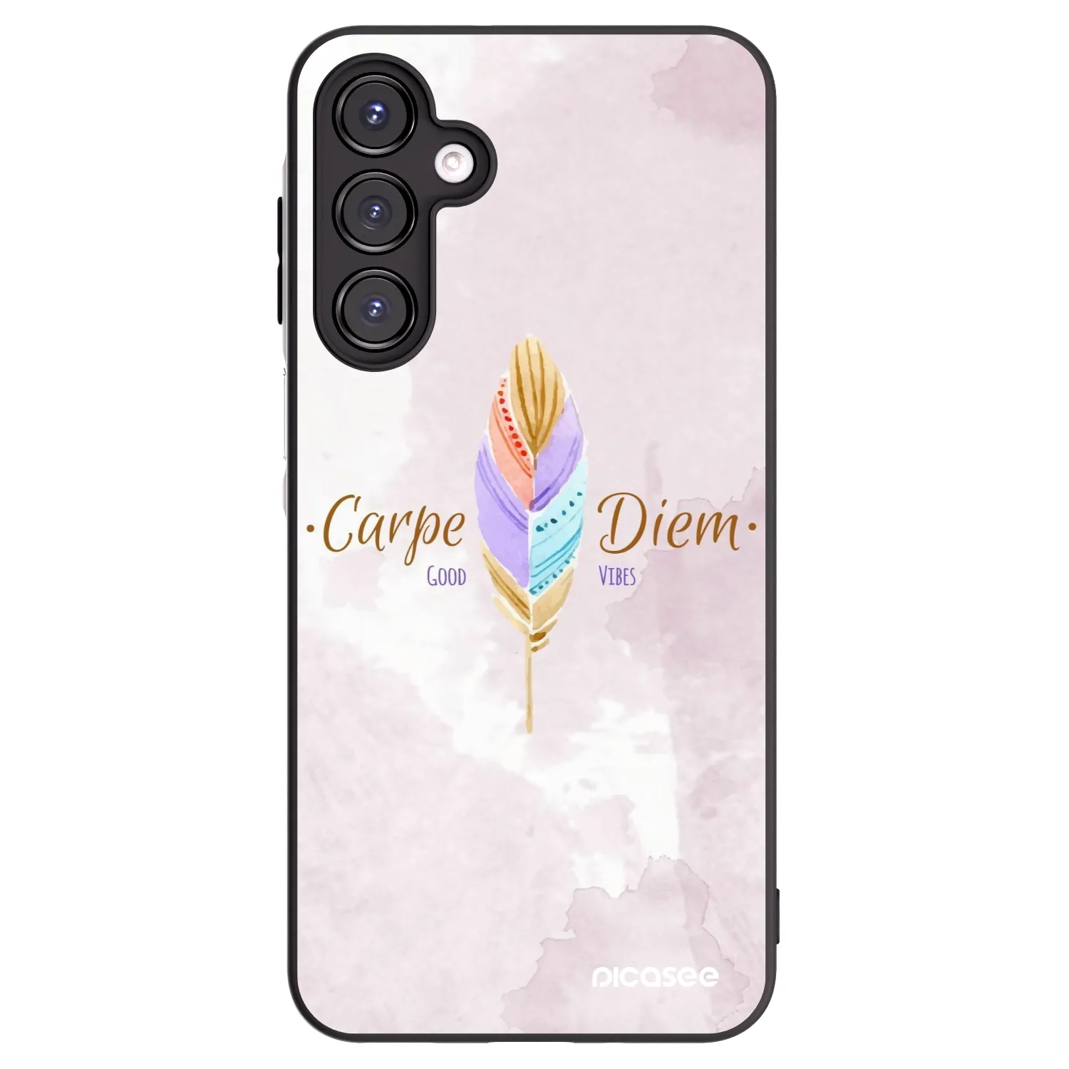 Picasee crna silikonska maskica za Samsung Galaxy A16 5G - Carpe Diem