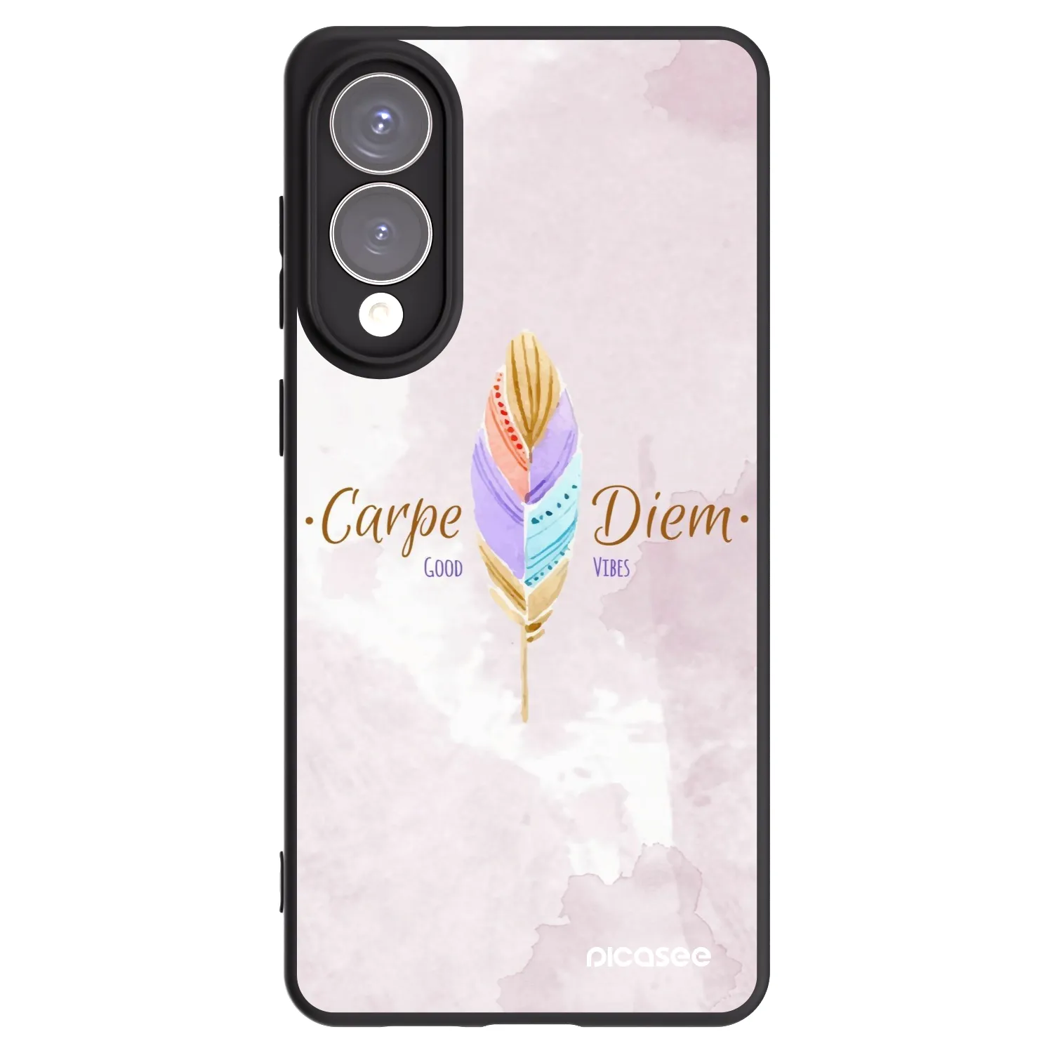 Picasee crna silikonska maskica za Samsung Galaxy S25 Edge 5G - Carpe Diem