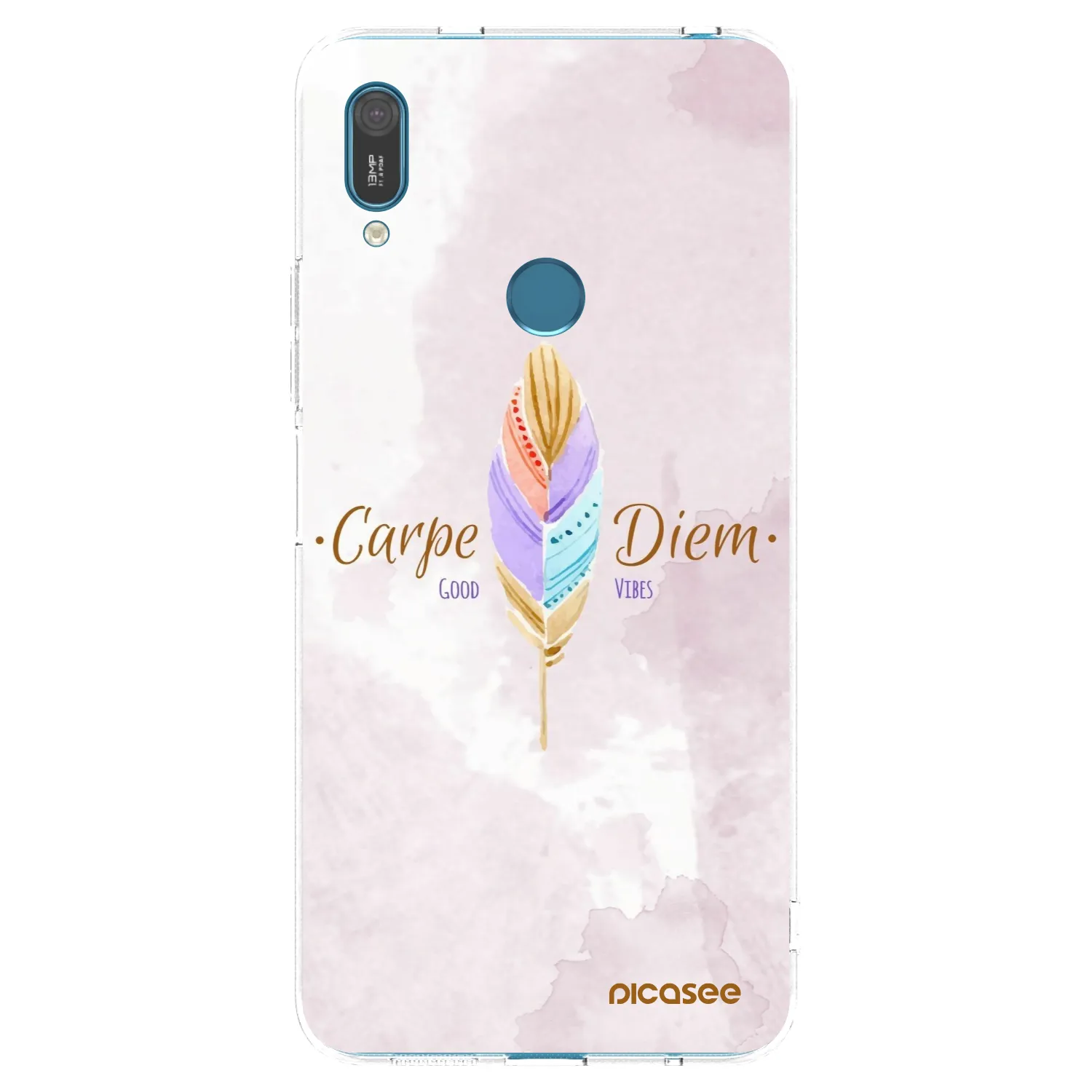 Picasee silikonska prozirna maskica za Huawei Y7 2019 - Carpe Diem