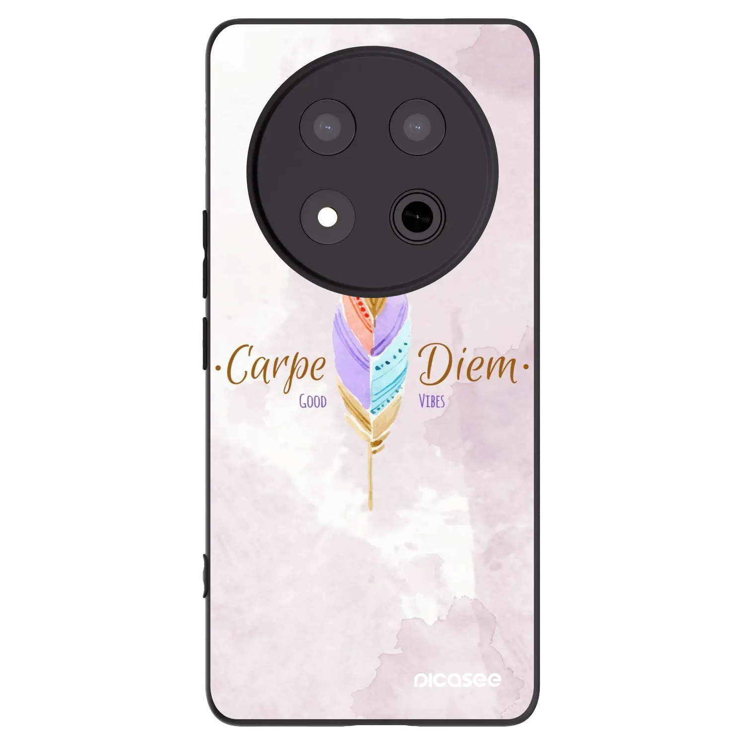 Picasee crna silikonska maskica za Honor Magic7 Lite 5G - Carpe Diem