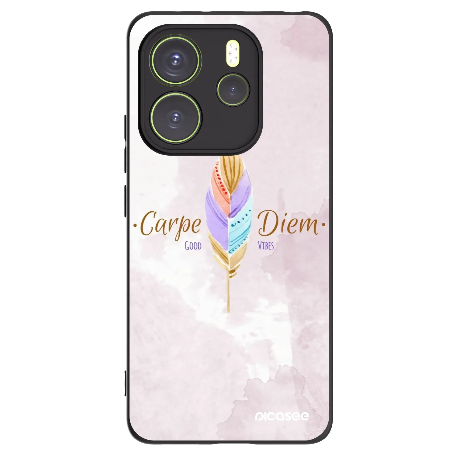Picasee crna silikonska maskica za Xiaomi Redmi Note 14 4G - Carpe Diem