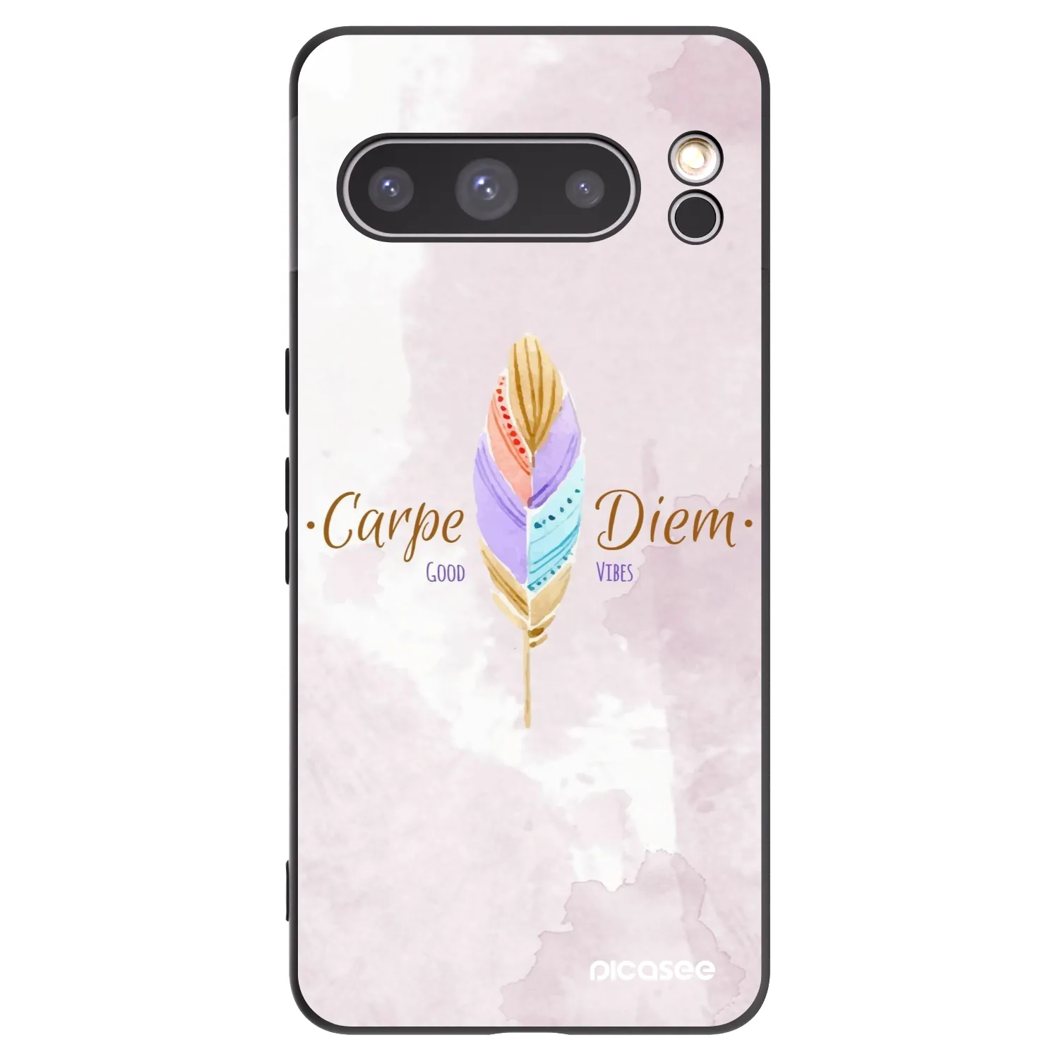 Picasee crna silikonska maskica za Google Pixel 8 Pro - Carpe Diem