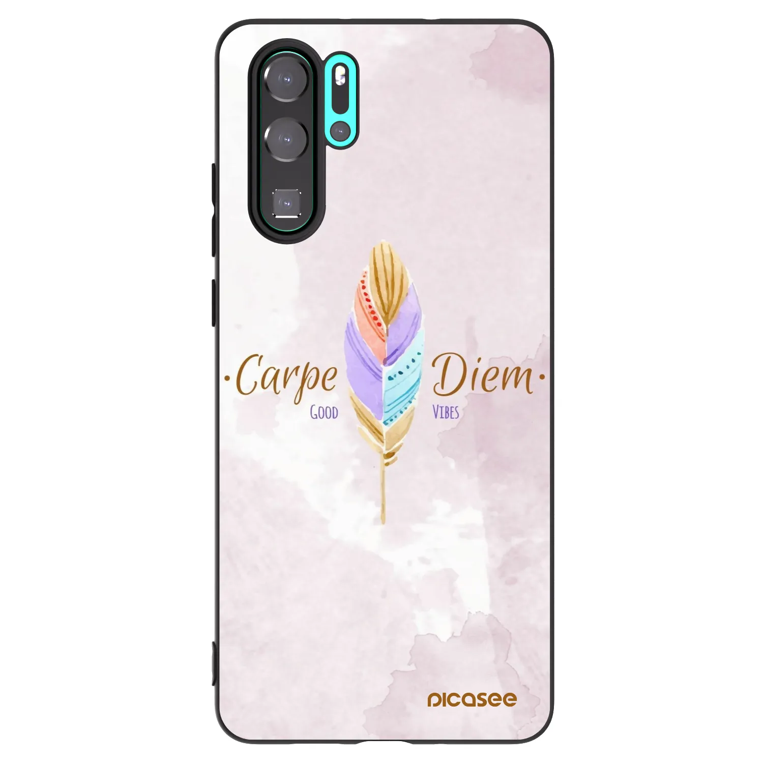 Picasee crna silikonska maskica za Huawei P30 Pro - Carpe Diem