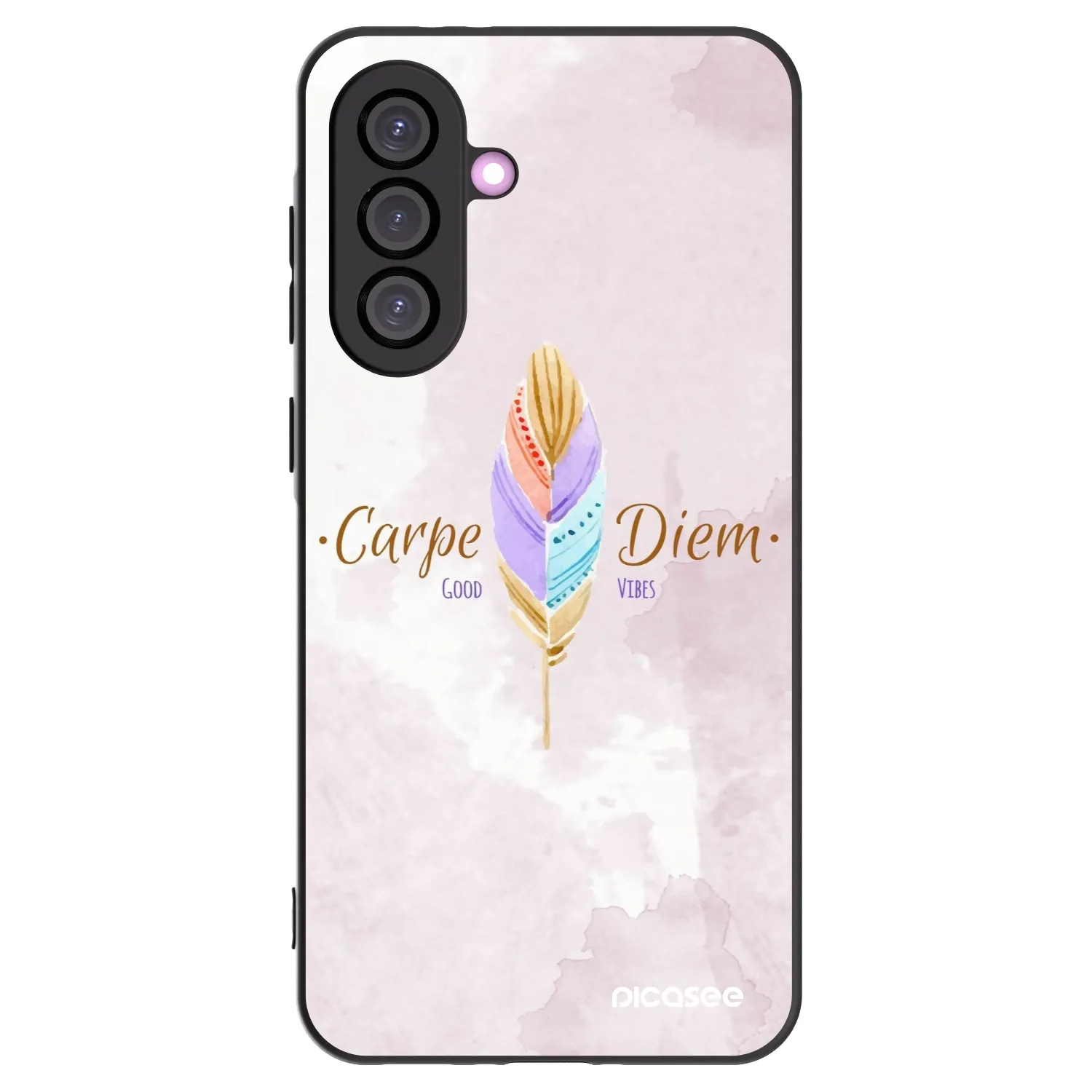 Picasee crna silikonska maskica za Samsung Galaxy A56 5G A566B - Carpe Diem