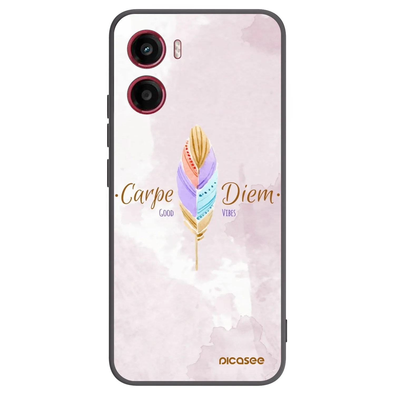 Picasee crna silikonska maskica za Motorola Moto G05 - Carpe Diem