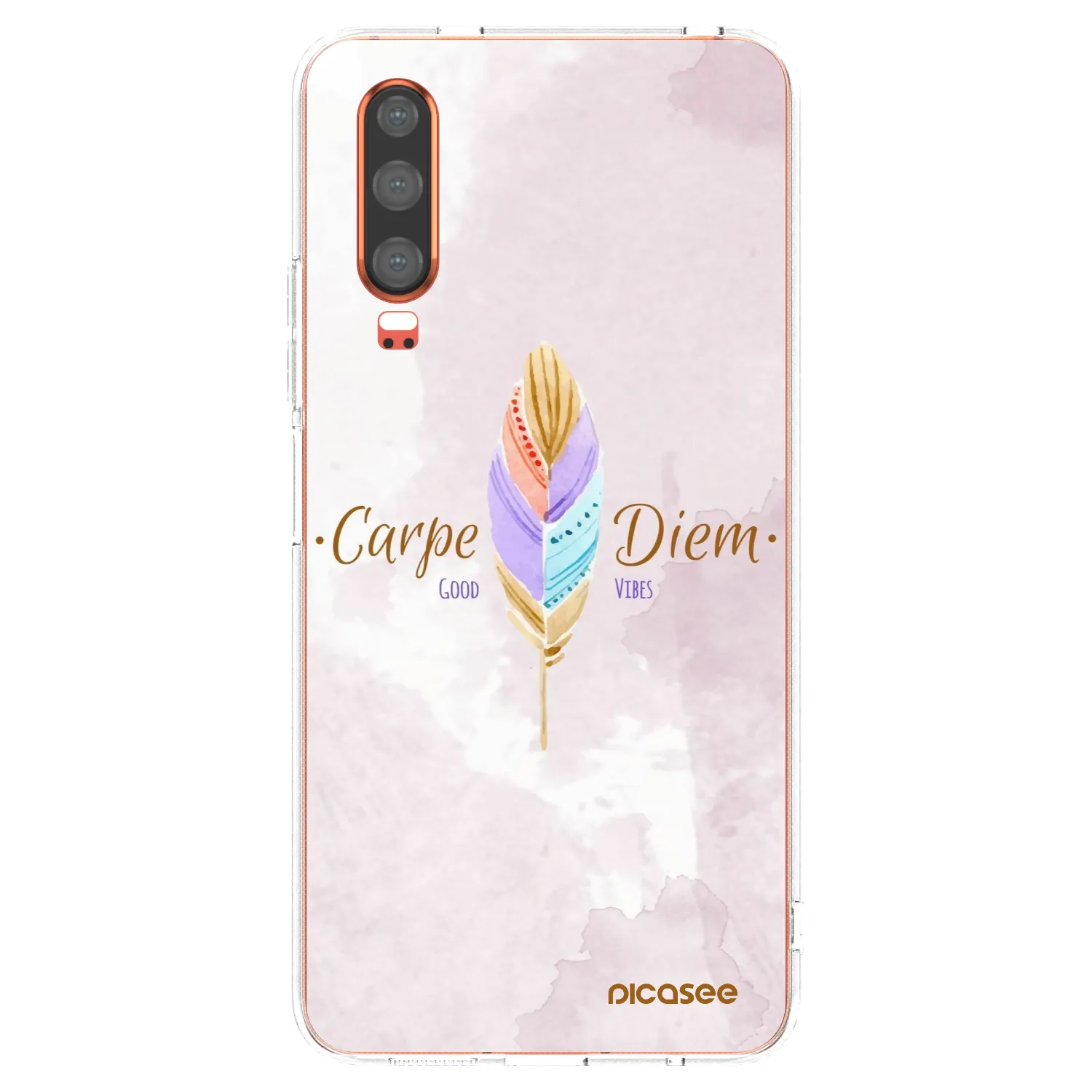Picasee silikonska prozirna maskica za Huawei P30 - Carpe Diem