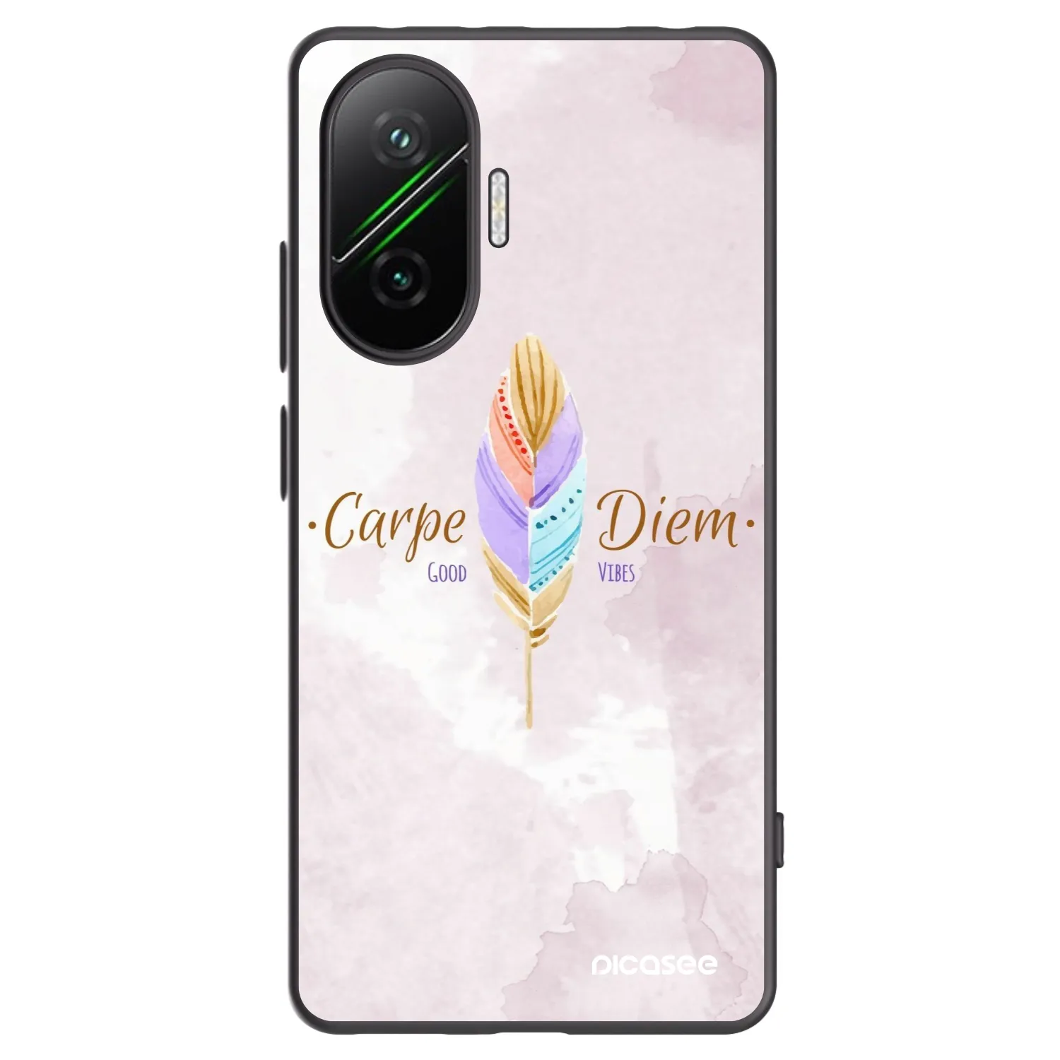 Picasee crna silikonska maskica za Xiaomi Poco F7 Pro 5G - Carpe Diem
