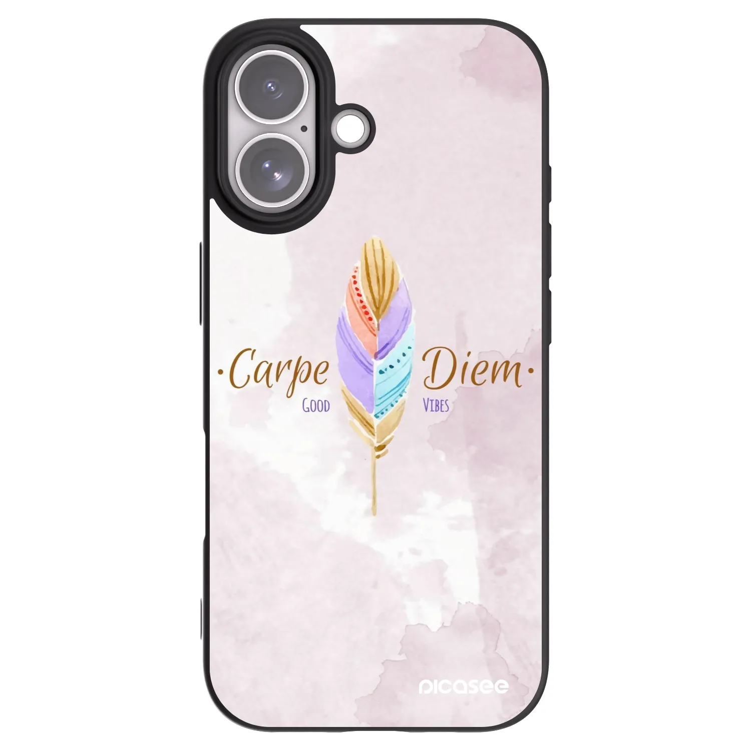 Picasee crna silikonska maskica za Apple iPhone 17 - Carpe Diem