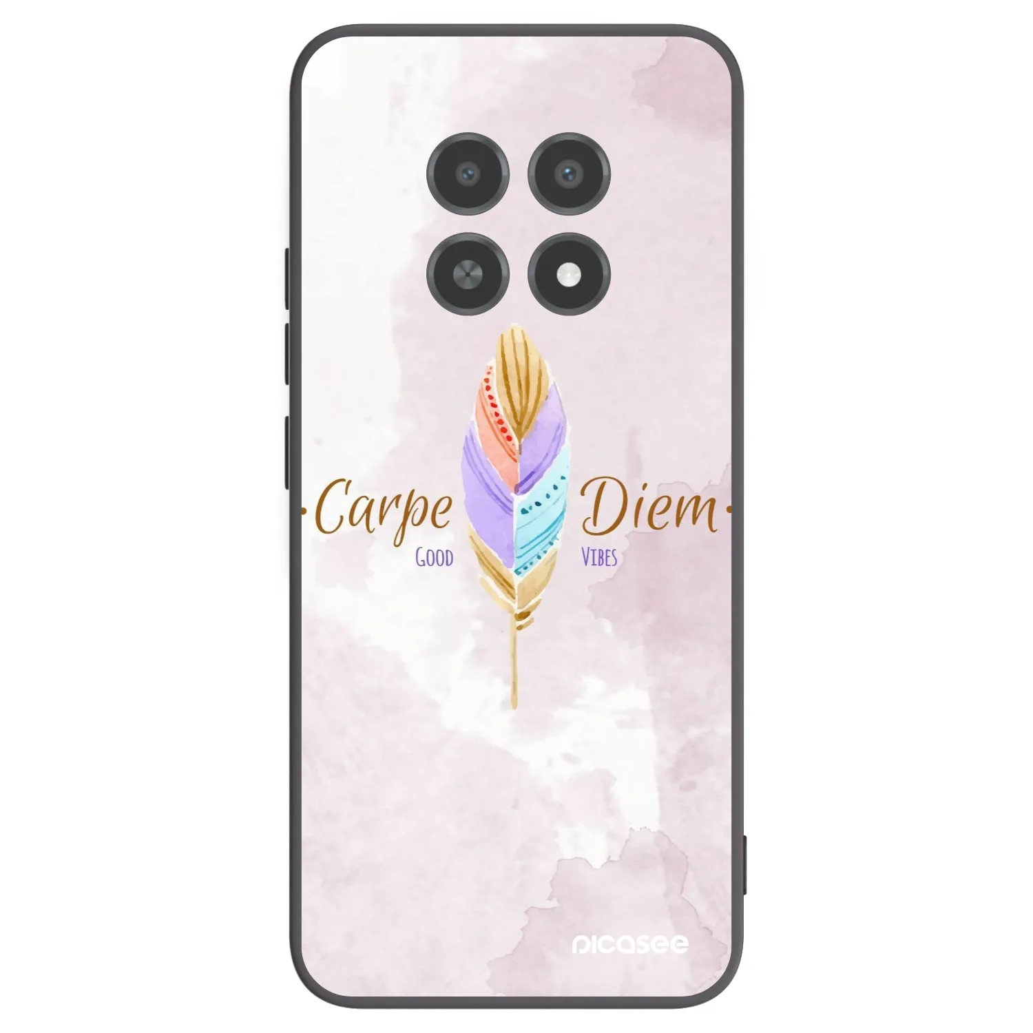 Picasee crna silikonska maskica za Realme 12X - Carpe Diem