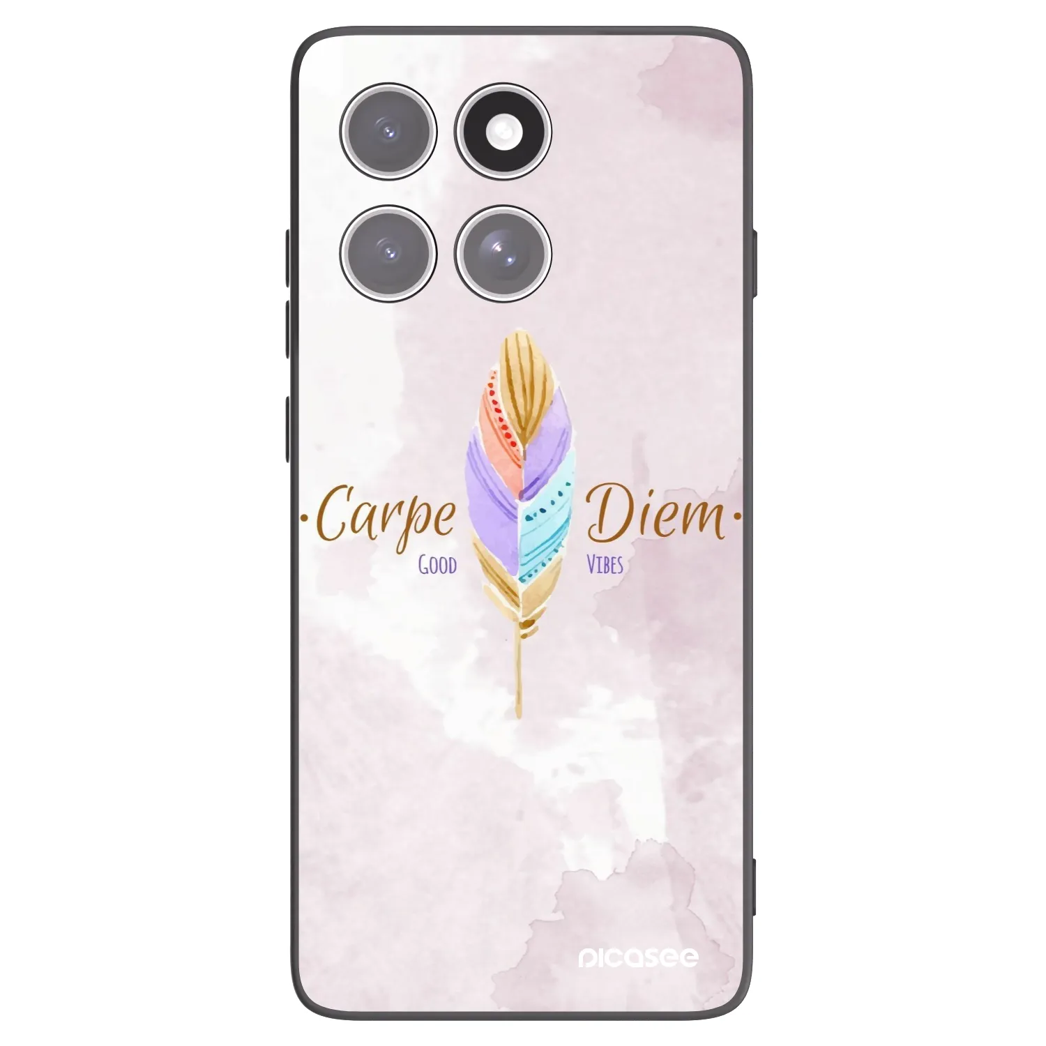Picasee crna silikonska maskica za Motorola Edge 60 Pro - Carpe Diem