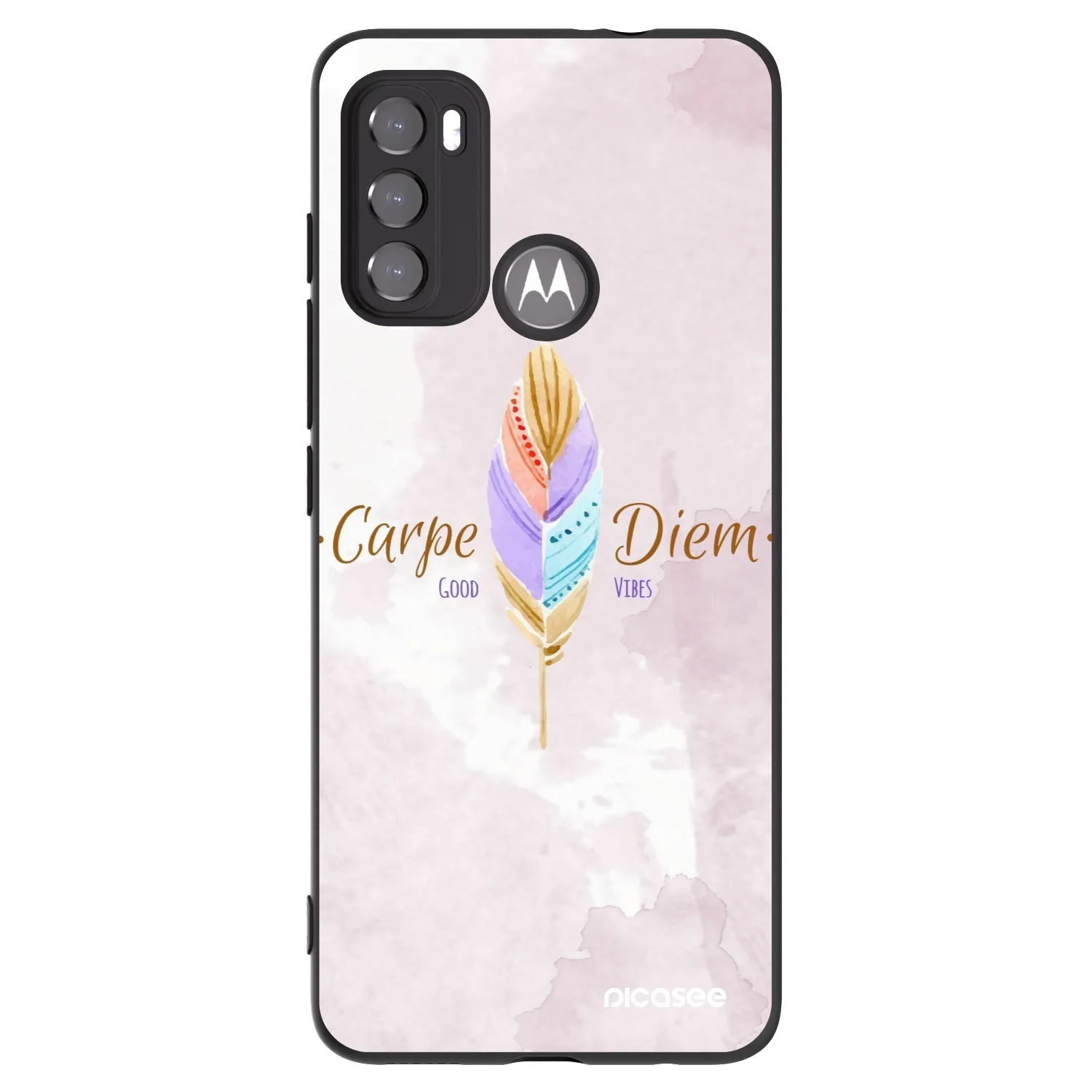 Picasee crna silikonska maskica za Motorola Edge 60 5G - Carpe Diem