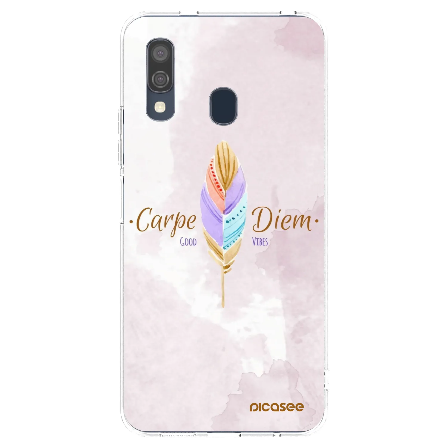 Picasee silikonska prozirna maskica za Samsung Galaxy A40 A405F - Carpe Diem