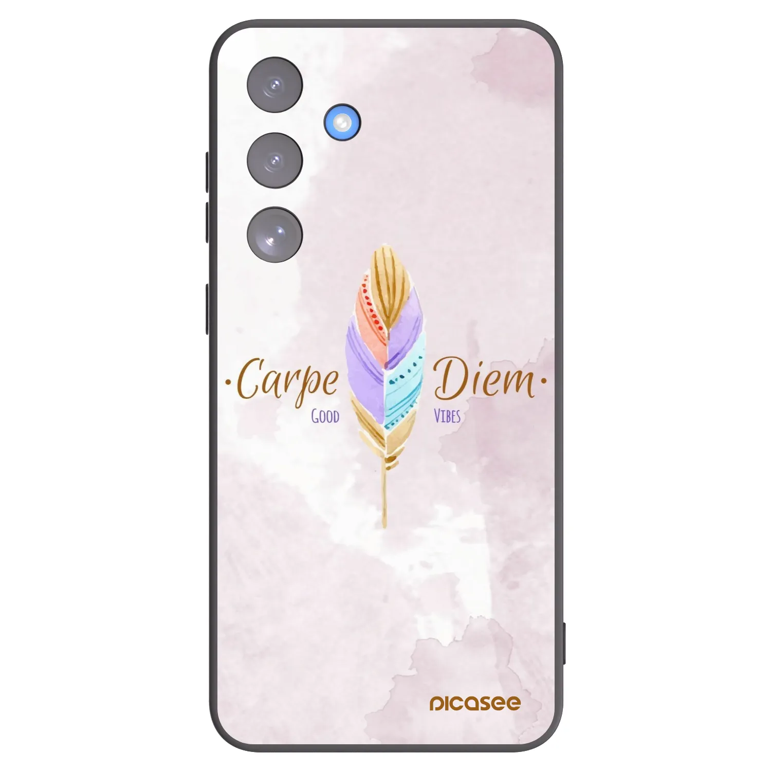 Picasee crna silikonska maskica za Samsung Galaxy S25 FE 5G - Carpe Diem