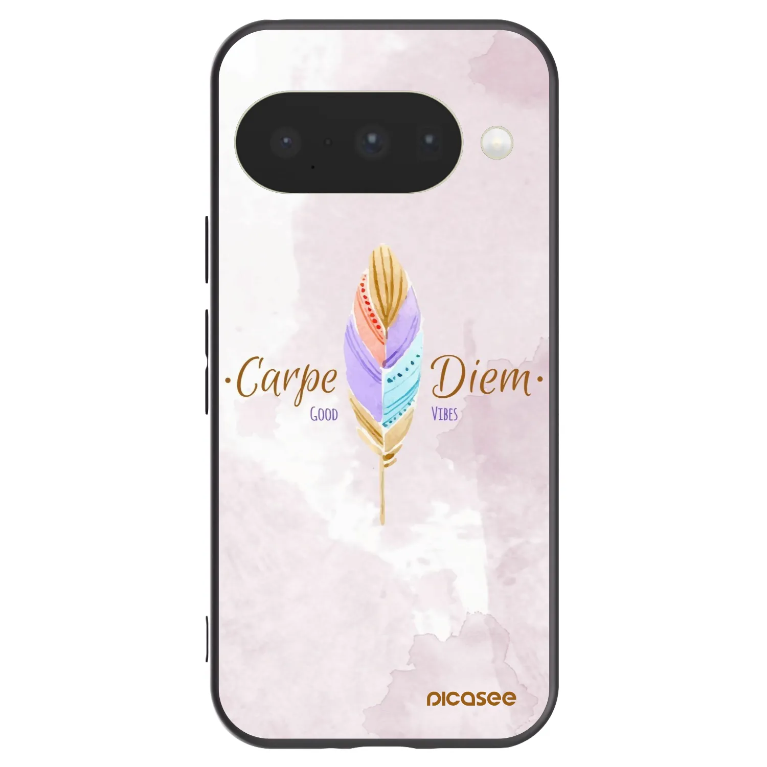 Picasee crna silikonska maskica za Google Pixel 10 - Carpe Diem