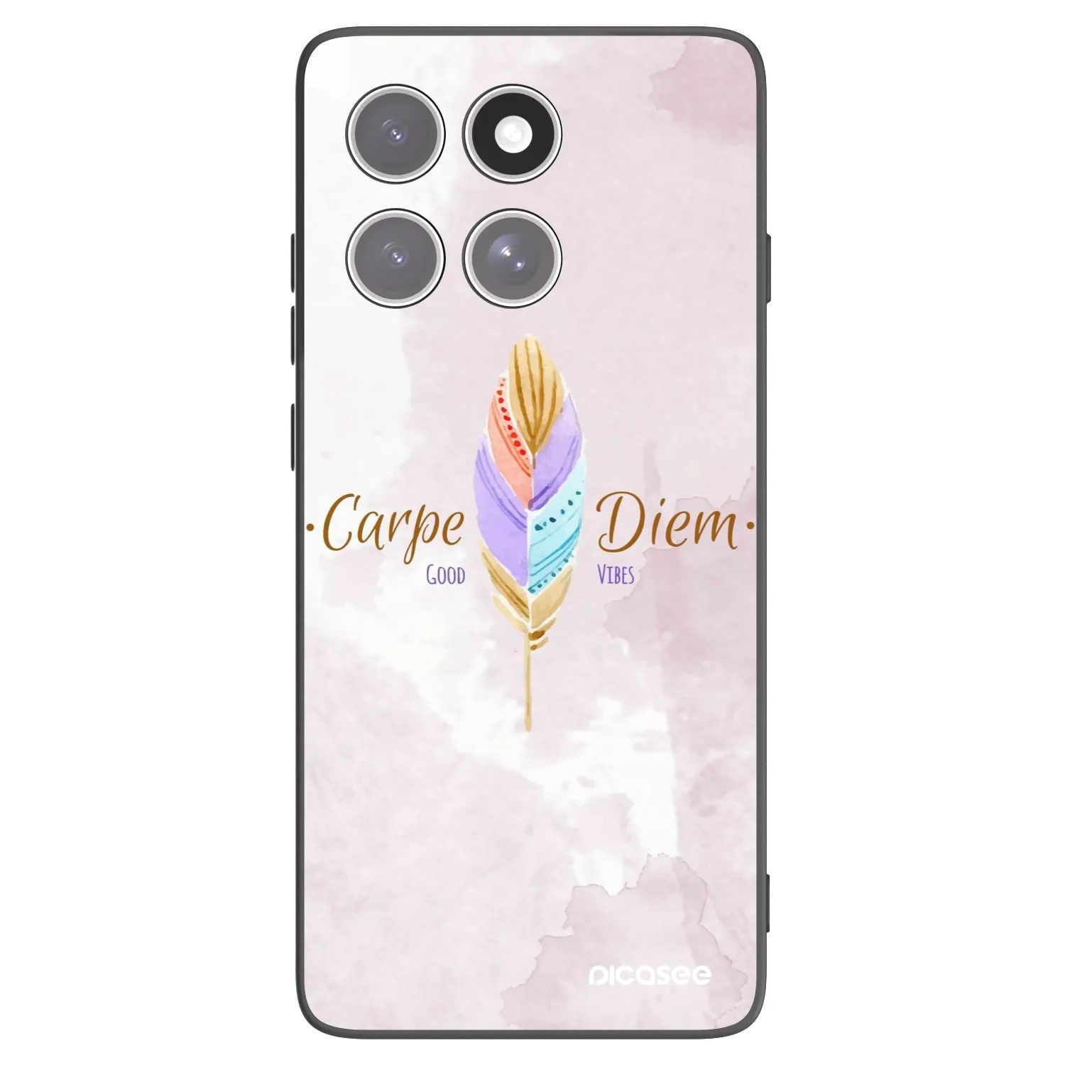 Picasee crna silikonska maskica za Motorola Edge 60 Fusion - Carpe Diem