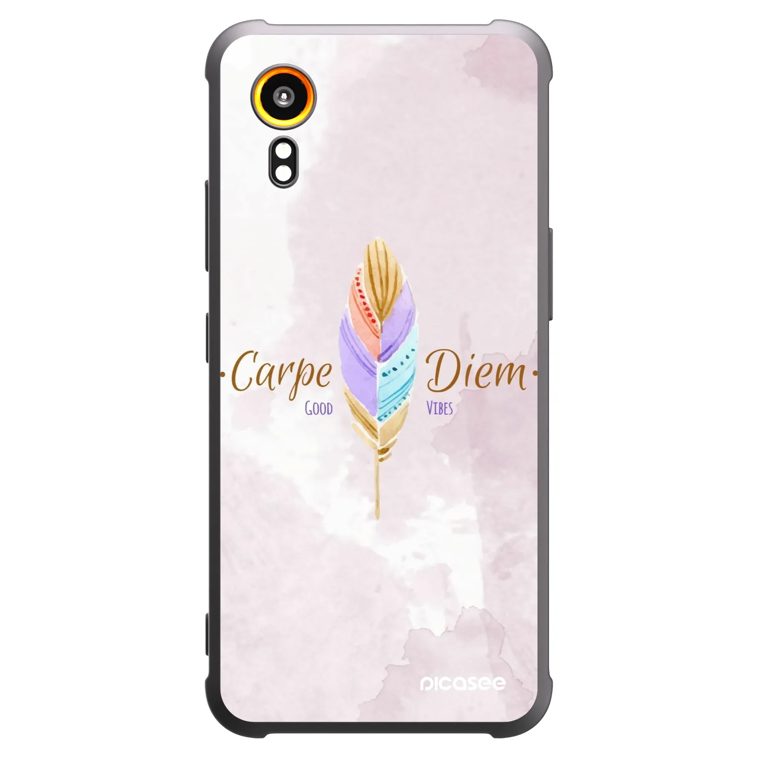 Picasee crna silikonska maskica za Samsung Galaxy Xcover 7 - Carpe Diem
