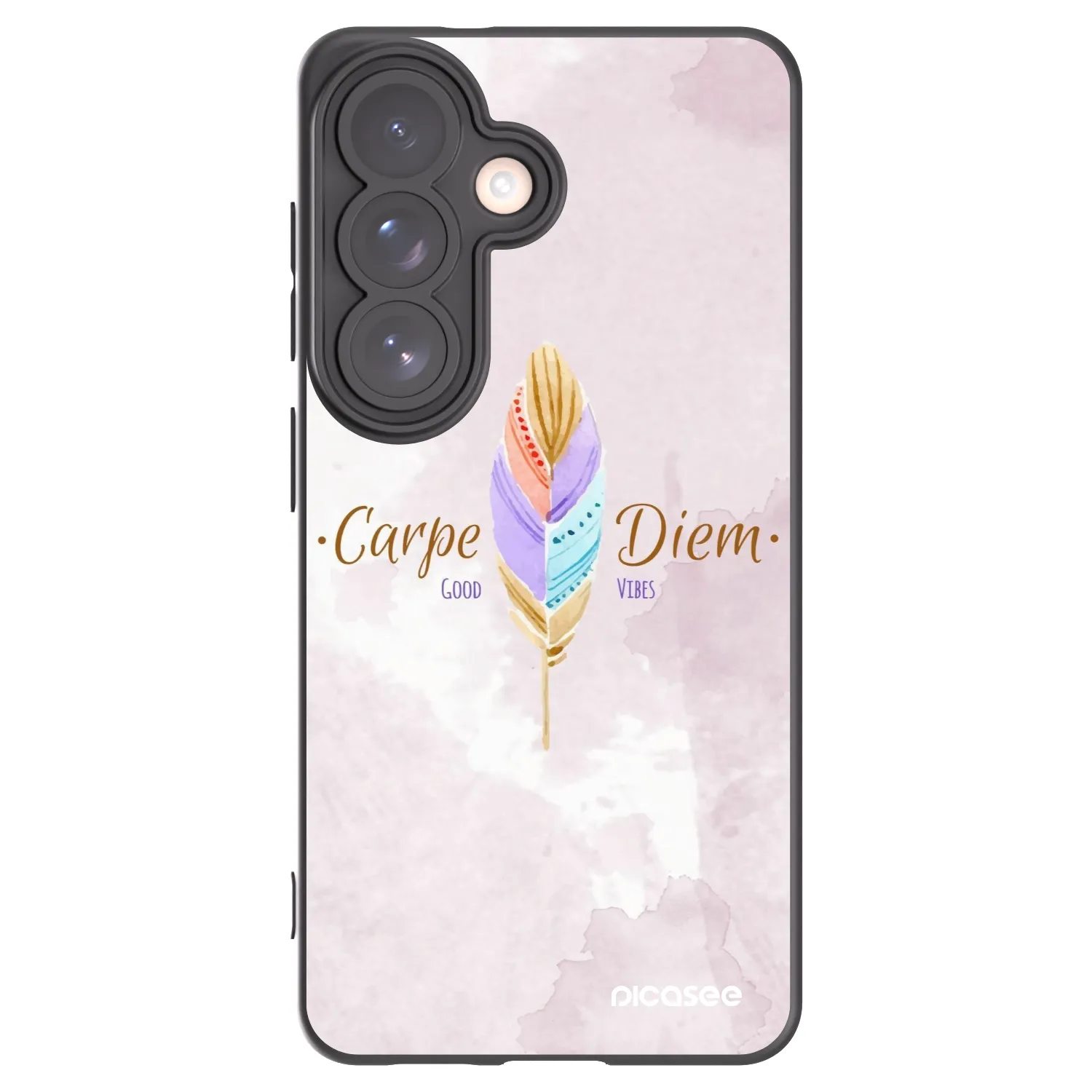 Picasee crna silikonska maskica za Samsung Galaxy S26 - Carpe Diem