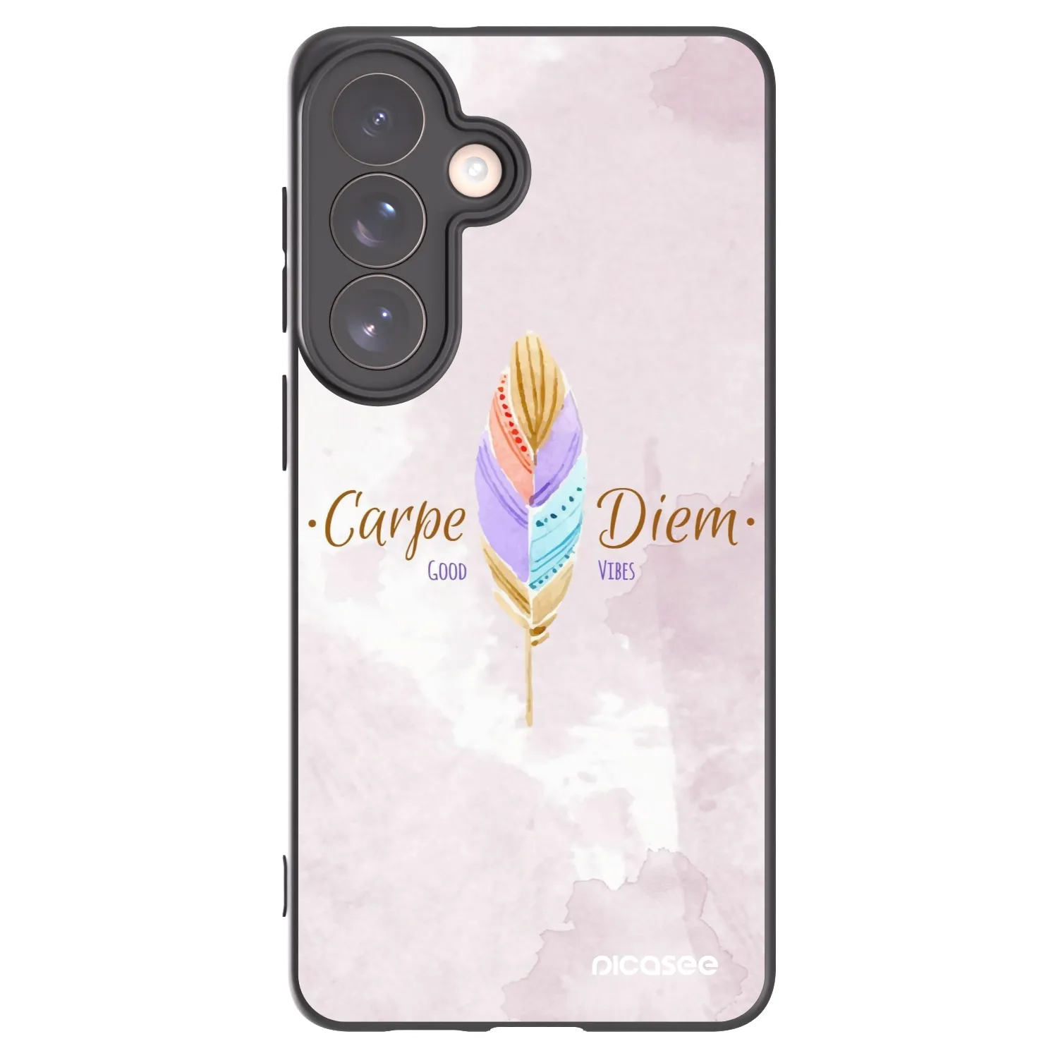 Picasee crna silikonska maskica za Samsung Galaxy S26+ - Carpe Diem