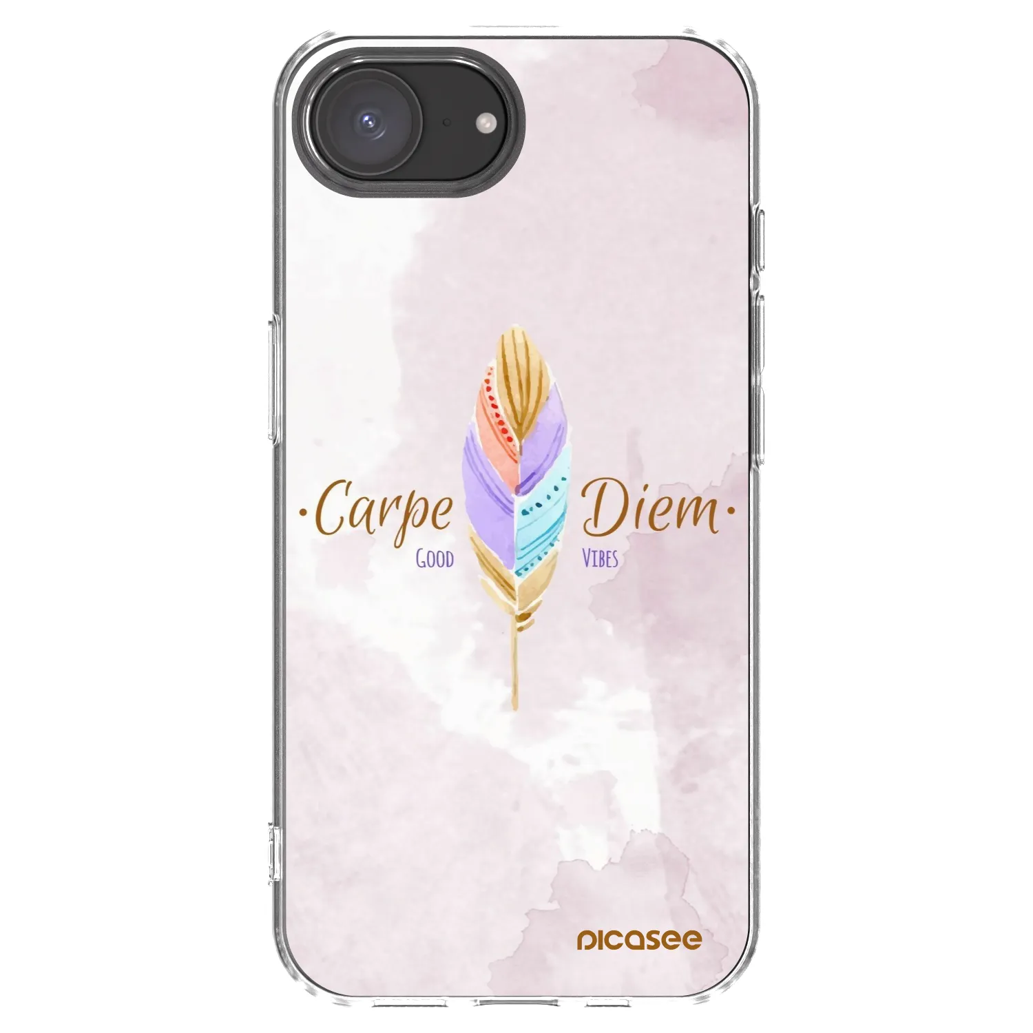 Picasee silikonska prozirna maskica za Apple iPhone 17e - Carpe Diem