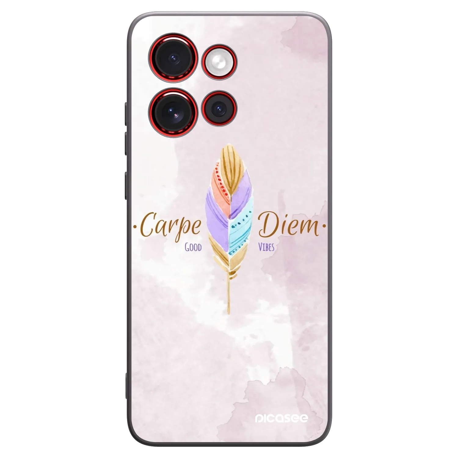 Picasee crna silikonska maskica za Motorola Edge 60 Neo 5G - Carpe Diem