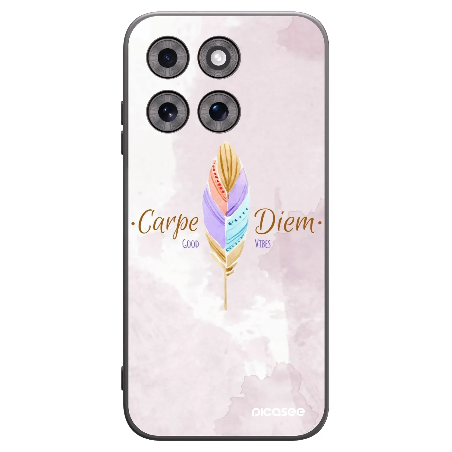 Picasee crna silikonska maskica za Motorola Moto G77 - Carpe Diem