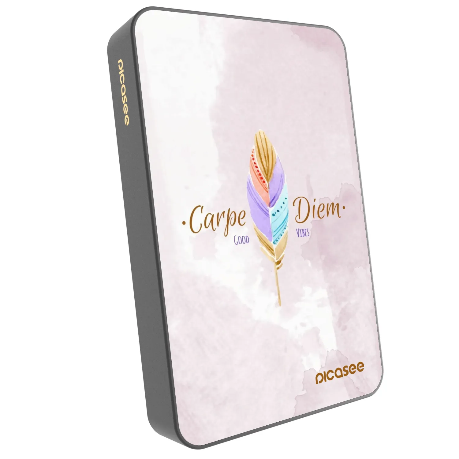 Picasee Prijenosni punjač s MagSafe 10 000 mAh Sivo - Carpe Diem