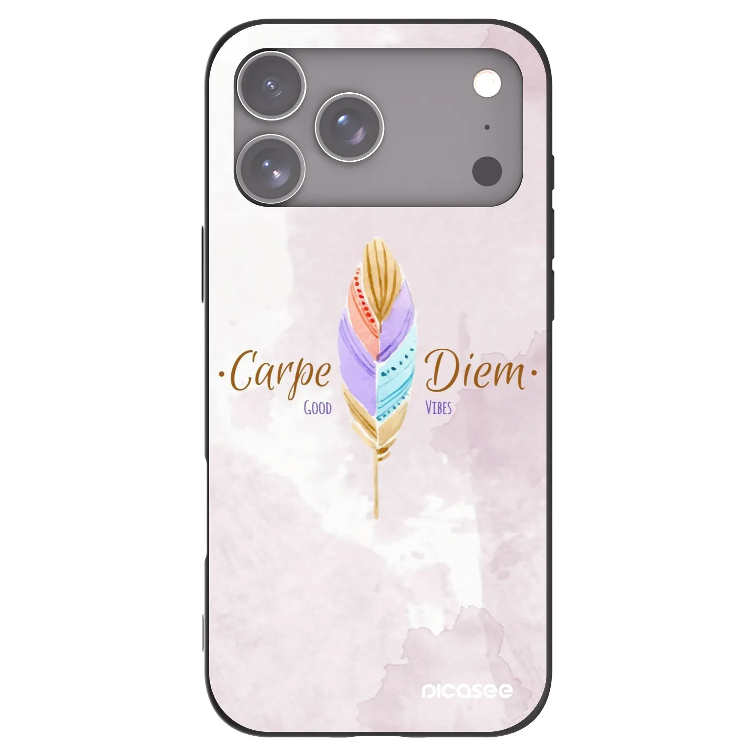 Picasee crna silikonska maskica za Apple iPhone 18 Pro Max - Carpe Diem