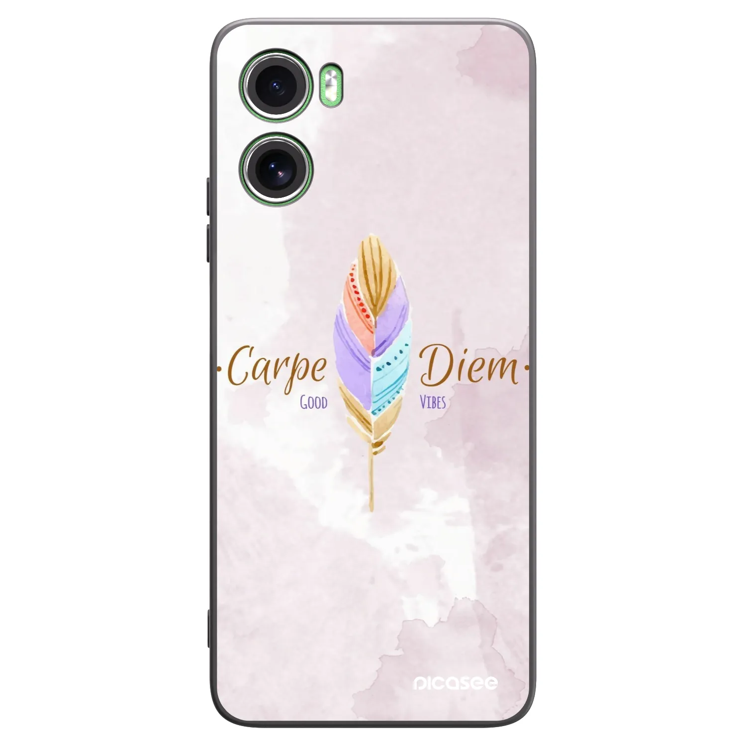 Picasee crna silikonska maskica za Motorola Moto G06 - Carpe Diem