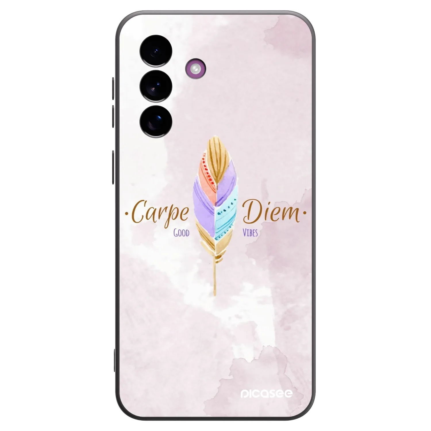 Picasee crna silikonska maskica za Samsung Galaxy A37 - Carpe Diem