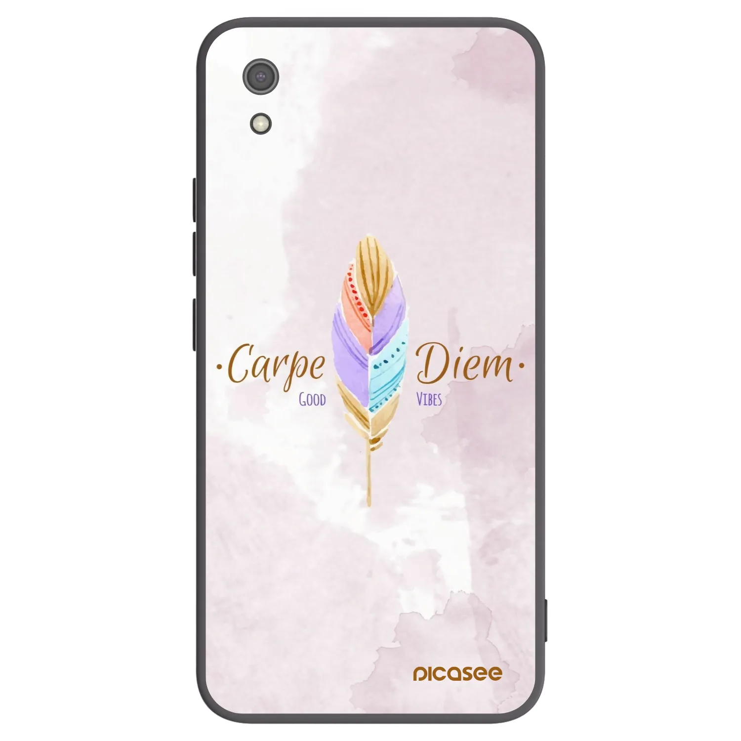 Picasee crna silikonska maskica za Xiaomi Redmi 7A - Carpe Diem